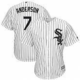 White Sox 7 Tim Anderson White Cool Base Jersey Dzhi,baseball caps,new era cap wholesale,wholesale hats